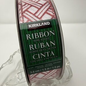 Kirkland Signature Red and White Glitter Ribbon New,  50 Yards!